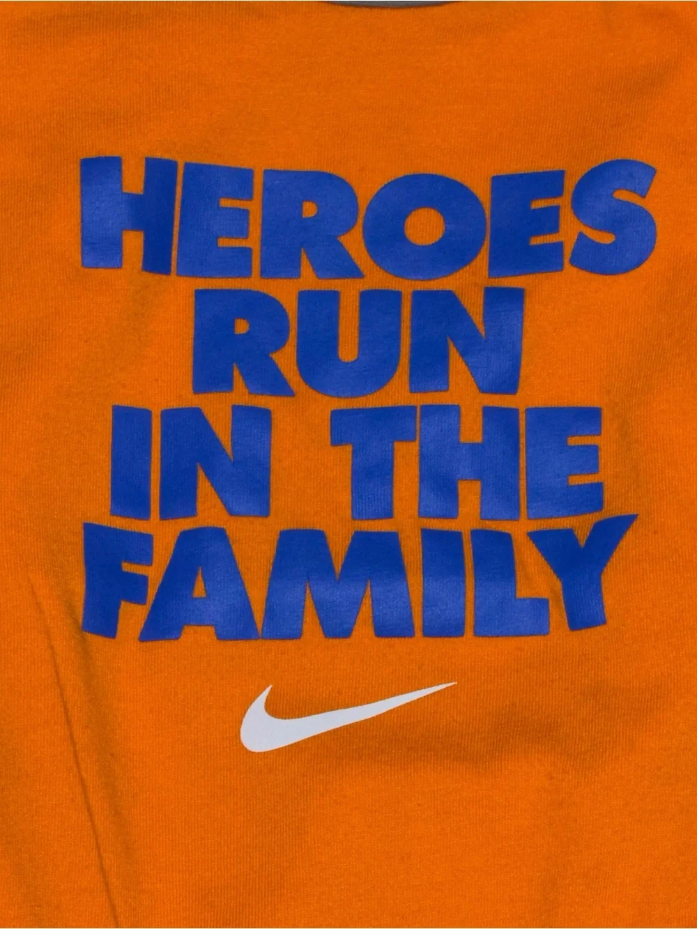 Boys infant 9 months top Nike Baby One-Piece 'Heroes Run in the Family'